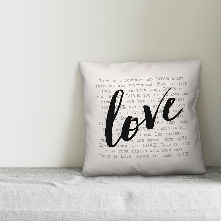 Le Prise™ Love Saying Throw Pillow & Reviews Wayfair